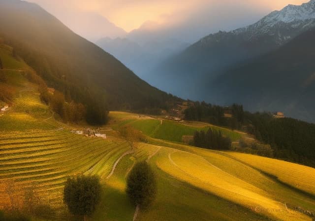 Vista sul territorio della Valtellina